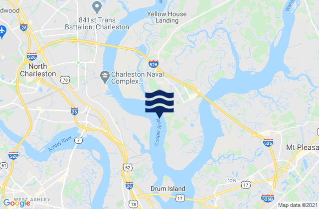 Daniel Island Bend, United Statesの潮見表地図