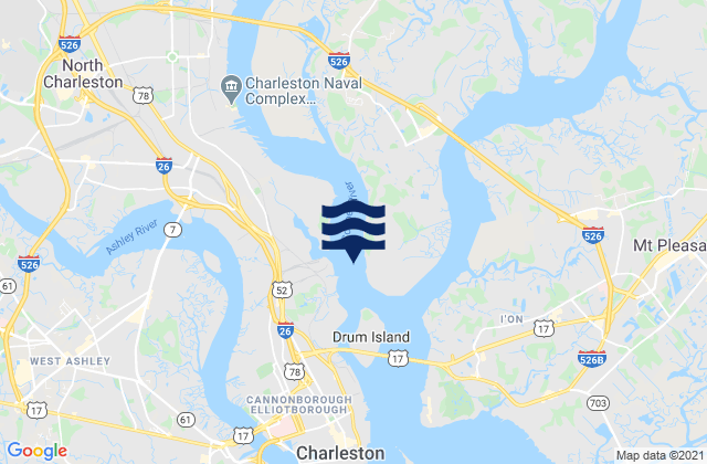 Daniel Island Reach Buoy 48, United Statesの潮見表地図