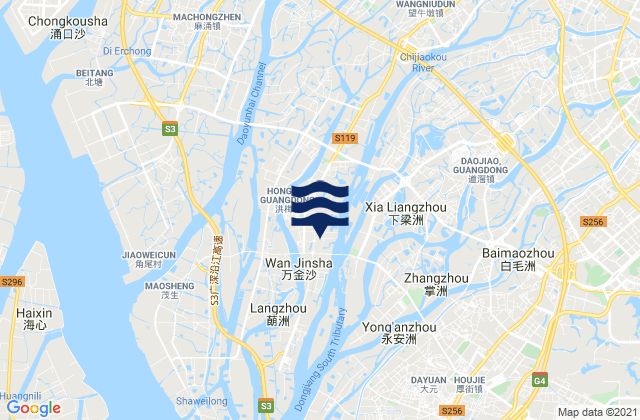 Daojiao, Chinaの潮見表地図