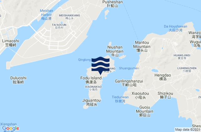 Daotouzui, Chinaの潮見表地図