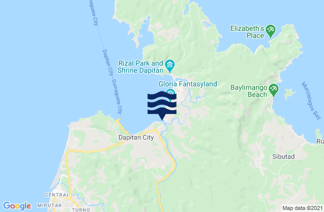 Dapitan City, Philippinesの潮見表地図
