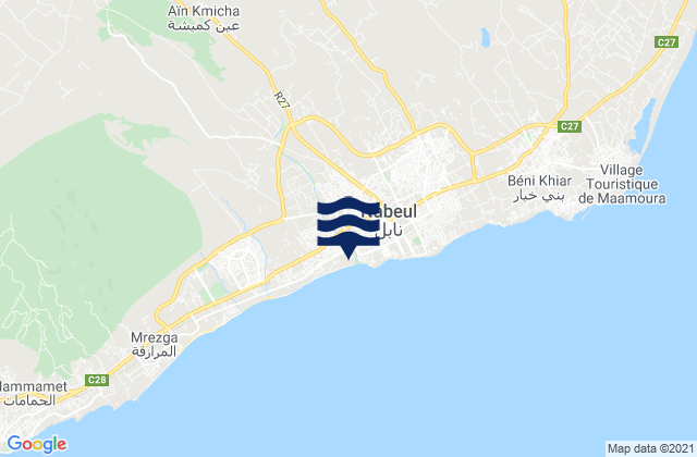Dar Chaabane El Fehri, Tunisiaの潮見表地図
