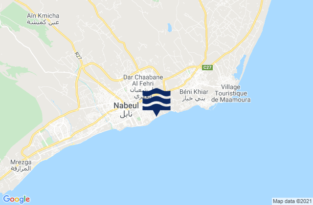 Dar Chabanne, Tunisiaの潮見表地図