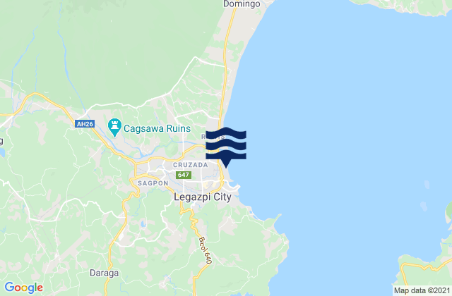 Daraga, Philippinesの潮見表地図