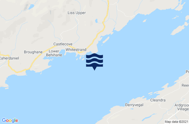 Darrynane Bay, Irelandの潮見表地図