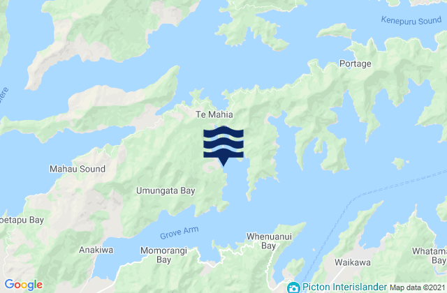 Dartmoor Bay, New Zealandの潮見表地図