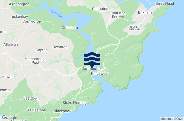 Dartmouth, United Kingdomの潮見表地図