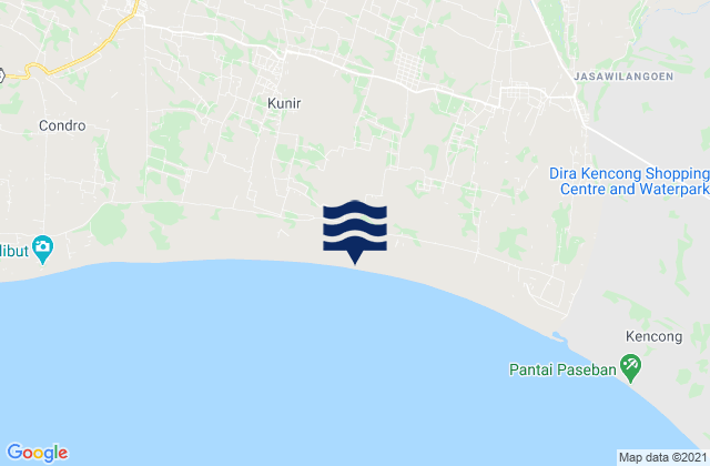 Darunban, Indonesiaの潮見表地図
