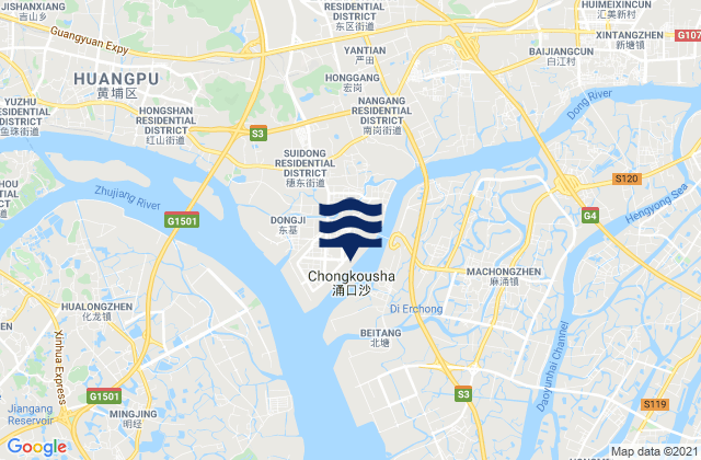 Dasheng, Chinaの潮見表地図