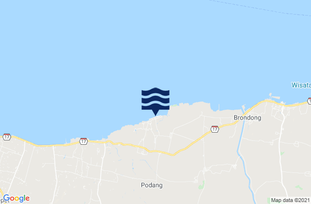 Dateng, Indonesiaの潮見表地図