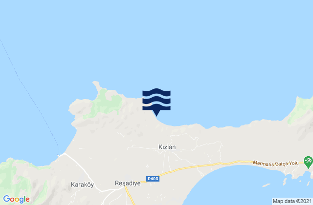 Datça İlçesi, Turkeyの潮見表地図