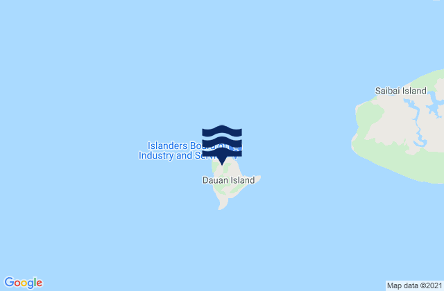 Dauan Island, Papua New Guineaの潮見表地図