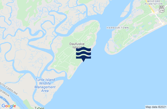 Daufuskie Island, United Statesの潮見表地図