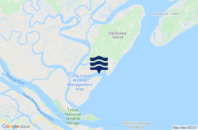 Daufuskie Landing (Daufuskie Island), United Statesの潮見表地図