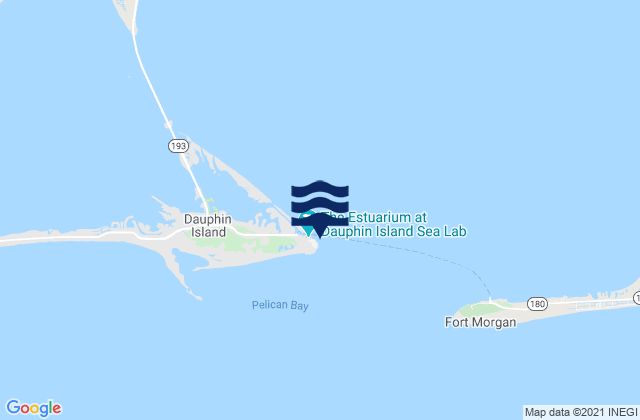 Dauphin Island Hydro, United Statesの潮見表地図
