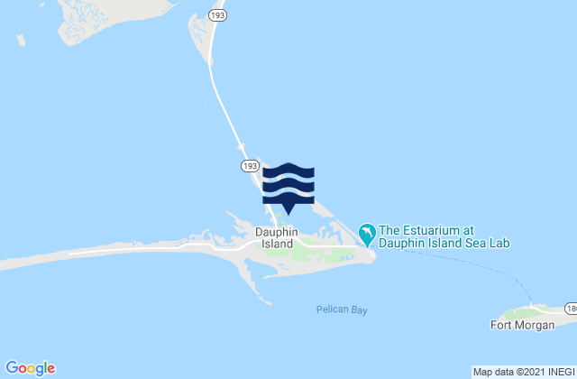 Dauphin Island, United Statesの潮見表地図