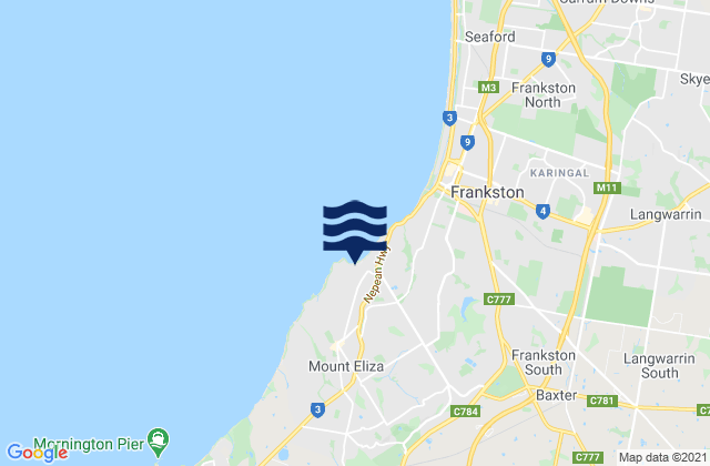 Daveys Bay, Australiaの潮見表地図
