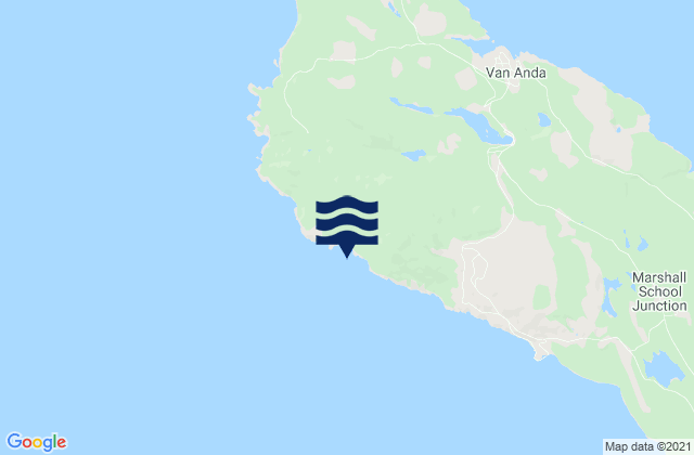 Davis Bay, Canadaの潮見表地図