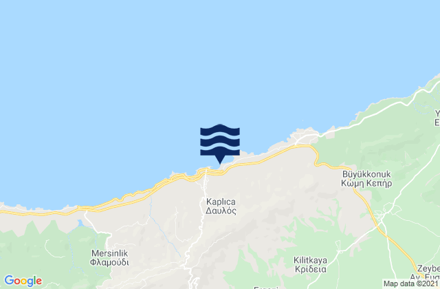 Davlós, Cyprusの潮見表地図