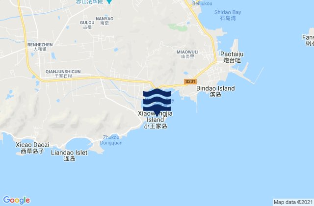 Dawangjia Dao, Chinaの潮見表地図
