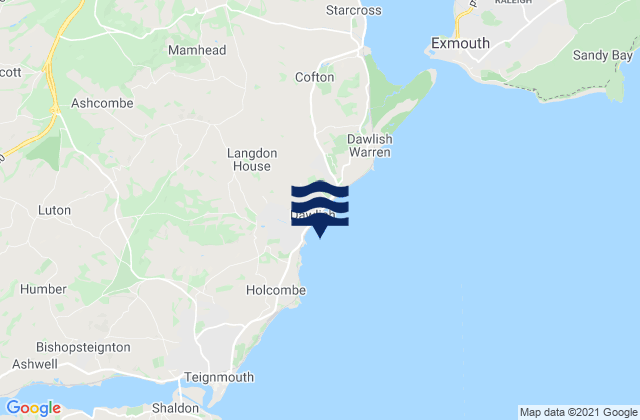 Dawlish, United Kingdomの潮見表地図