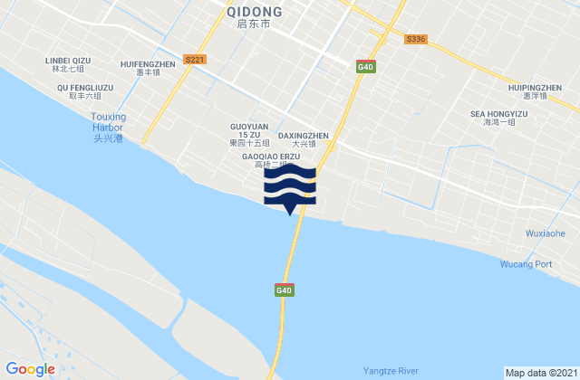 Daxing, Chinaの潮見表地図