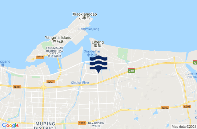 Dayao, Chinaの潮見表地図
