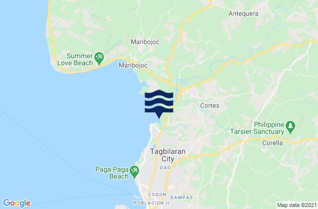 De la Paz, Philippinesの潮見表地図