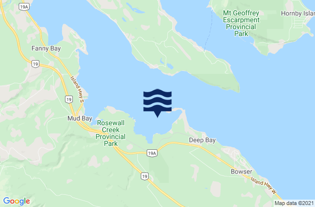 Deep Bay, Canadaの潮見表地図