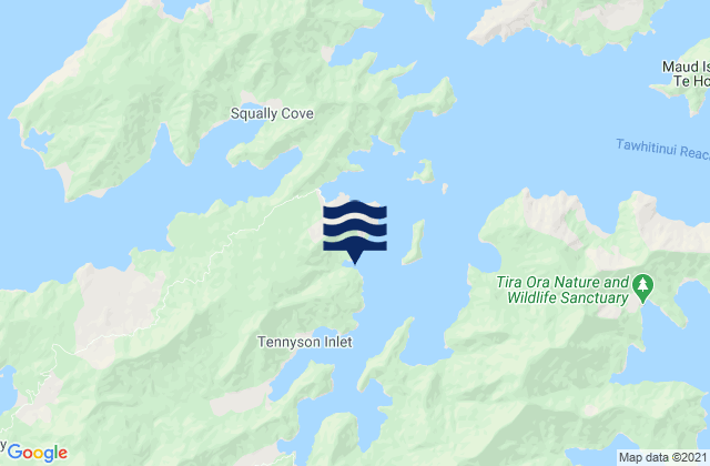 Deep Bay, New Zealandの潮見表地図