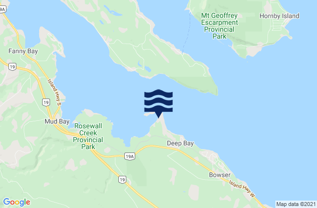 Deep Bay, Canadaの潮見表地図