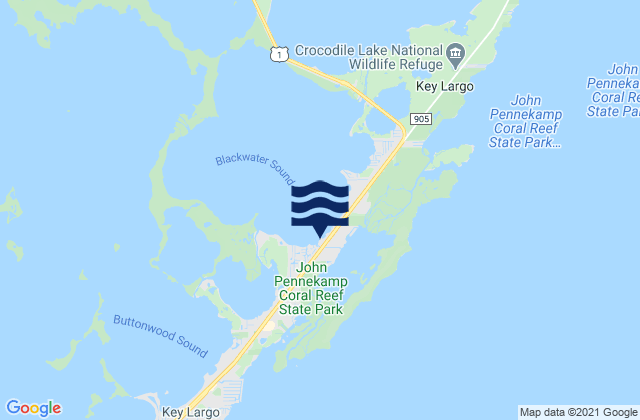 Deep Six Marina Blackwater Sound, United Statesの潮見表地図