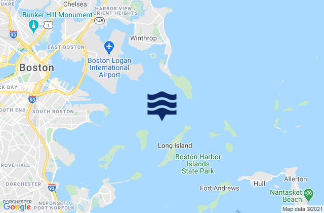 Deer Island Light 1.0 n.mi. WSW of, United Statesの潮見表地図