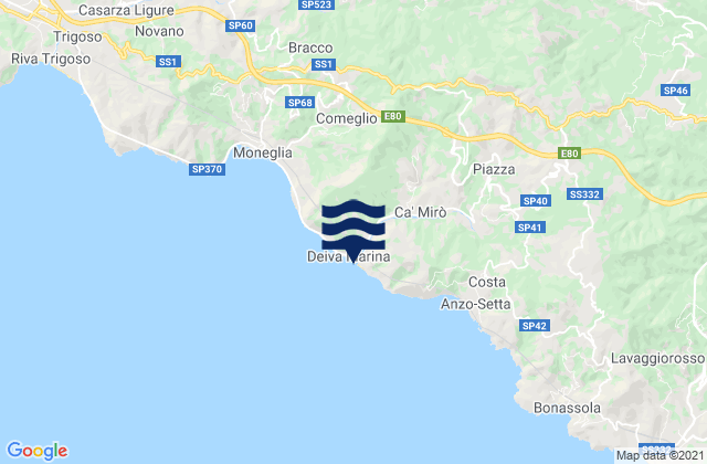 Deiva Marina, Italyの潮見表地図
