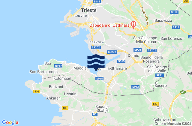Dekani, Sloveniaの潮見表地図