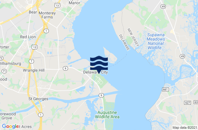 Delaware City (Branch Channel), United Statesの潮見表地図