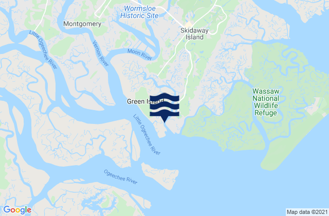 Delegal Creek Marina, United Statesの潮見表地図