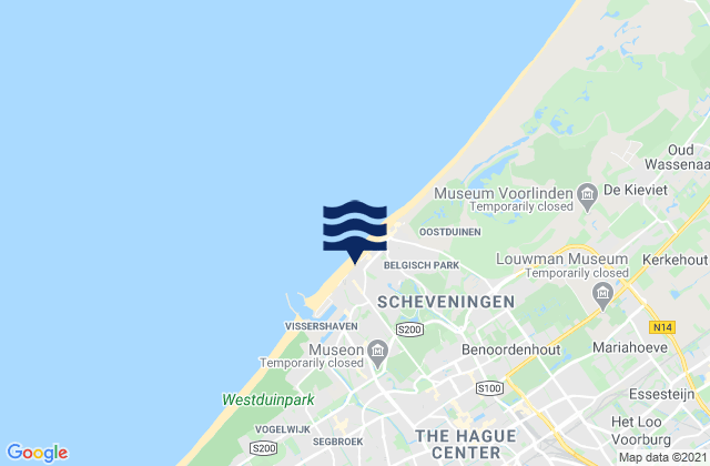 Den Haag, Netherlandsの潮見表地図