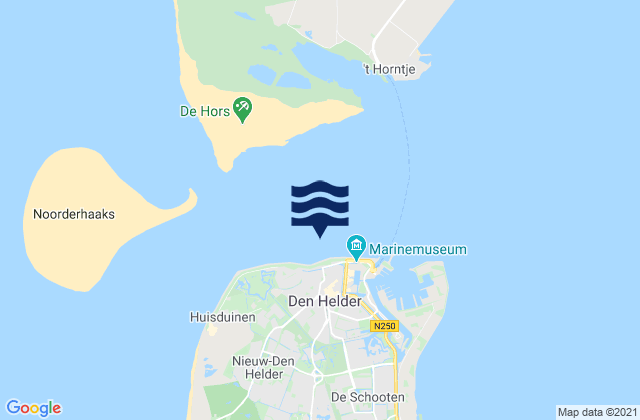 Den Helder, Netherlandsの潮見表地図