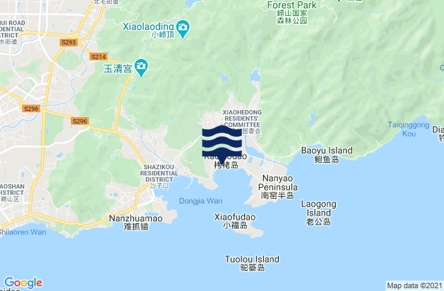 Dengying, Chinaの潮見表地図