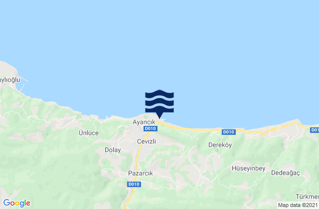 Denizciler, Turkeyの潮見表地図