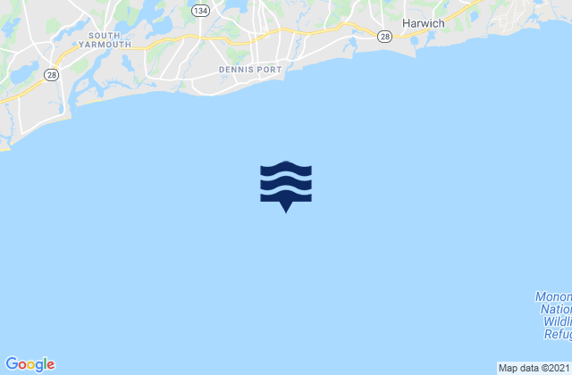 Dennis Port 2.2 miles south of, United Statesの潮見表地図