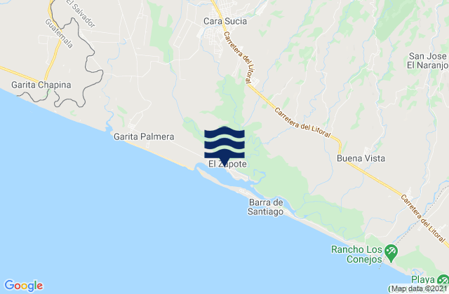 Departamento de Ahuachapán, El Salvadorの潮見表地図