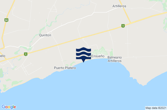 Departamento de Colonia, Uruguayの潮見表地図