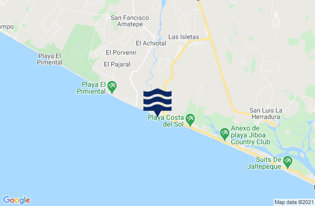 Departamento de La Paz, El Salvadorの潮見表地図