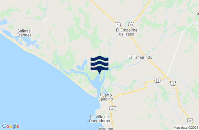 Departamento de León, Nicaraguaの潮見表地図