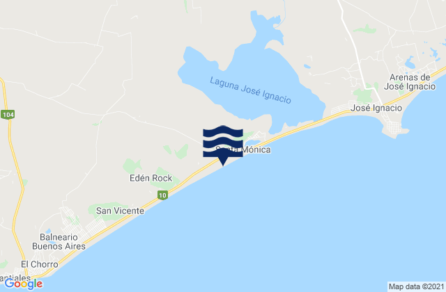 Departamento de Maldonado, Uruguayの潮見表地図