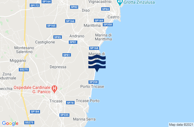 Depressa, Italyの潮見表地図