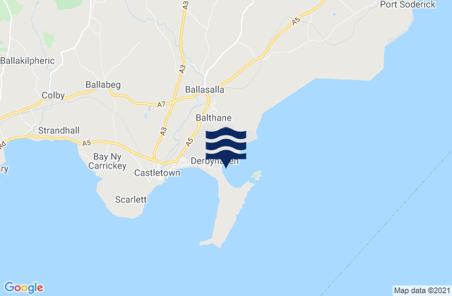 Derbyhaven, Isle of Manの潮見表地図