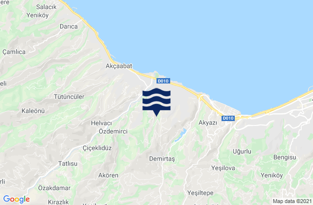 Derecik, Turkeyの潮見表地図